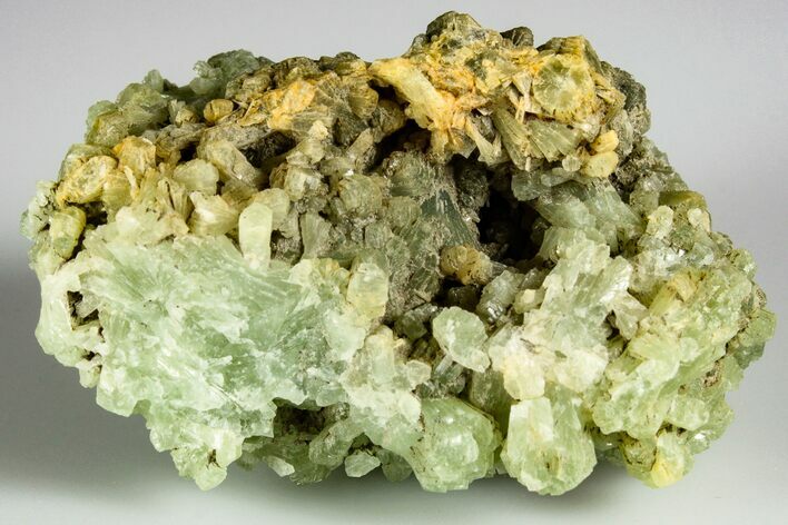 Green Prehnite Crystal Cluster - Morocco #190979